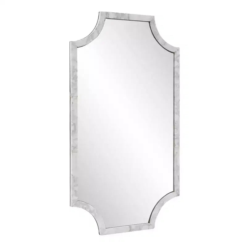 Howard Elliott 36"x20" Rectangular Wall Mirror with White Marble Frame
