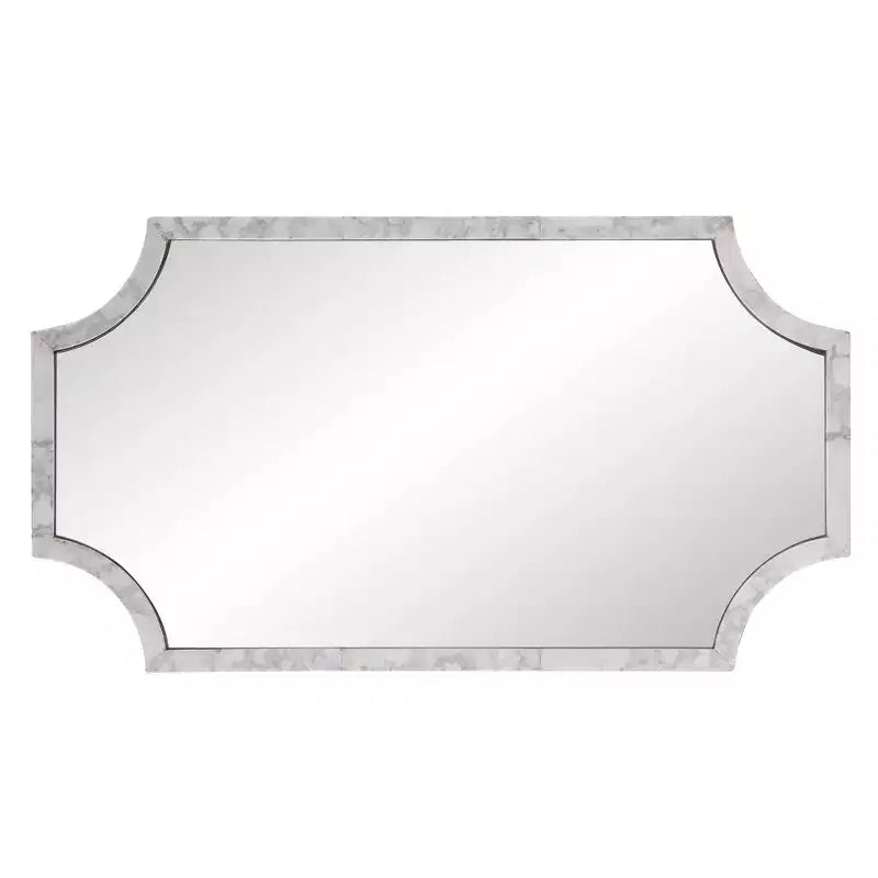 Howard Elliott 36"x20" Rectangular Wall Mirror with White Marble Frame