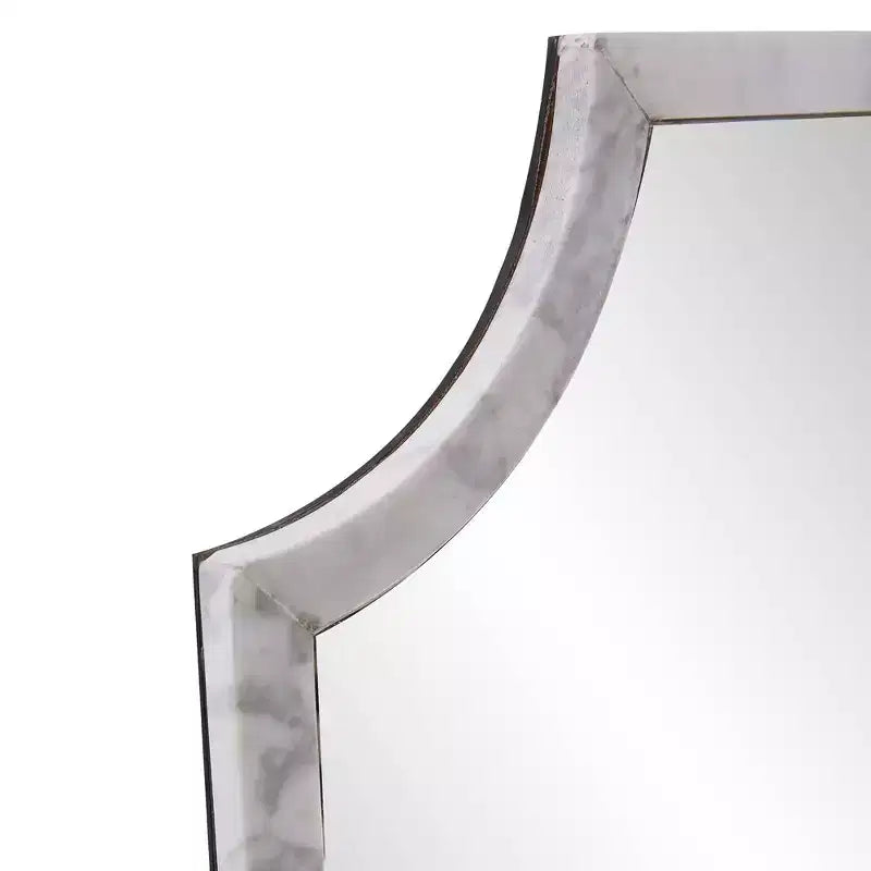 Howard Elliott 36"x20" Rectangular Wall Mirror with White Marble Frame