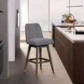 Armen Living 40" Amalie Swivel Barstool Gray