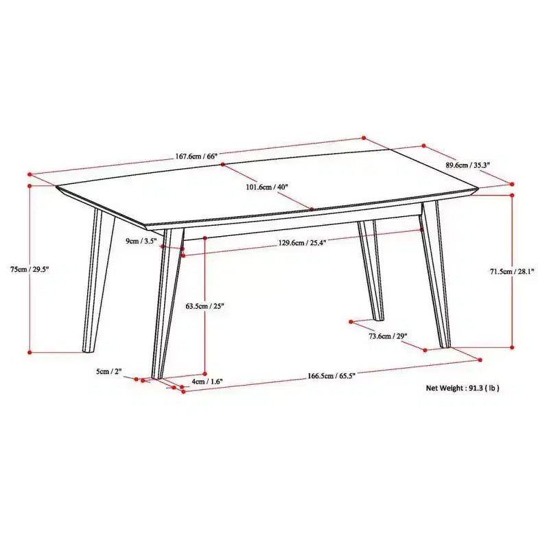 Tierney Mid-Century Rectangle Dining Table Teak Brown - WyndenHall