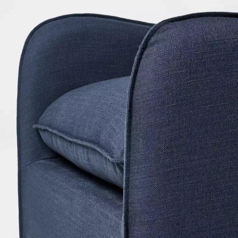 Slipcover style upholstered swivel accent chair Blue - Threshold™ designed with Studio McGee
