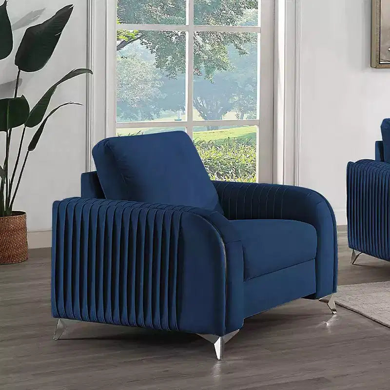 Acme Furniture Wenona Accent Chair Blue Velvet