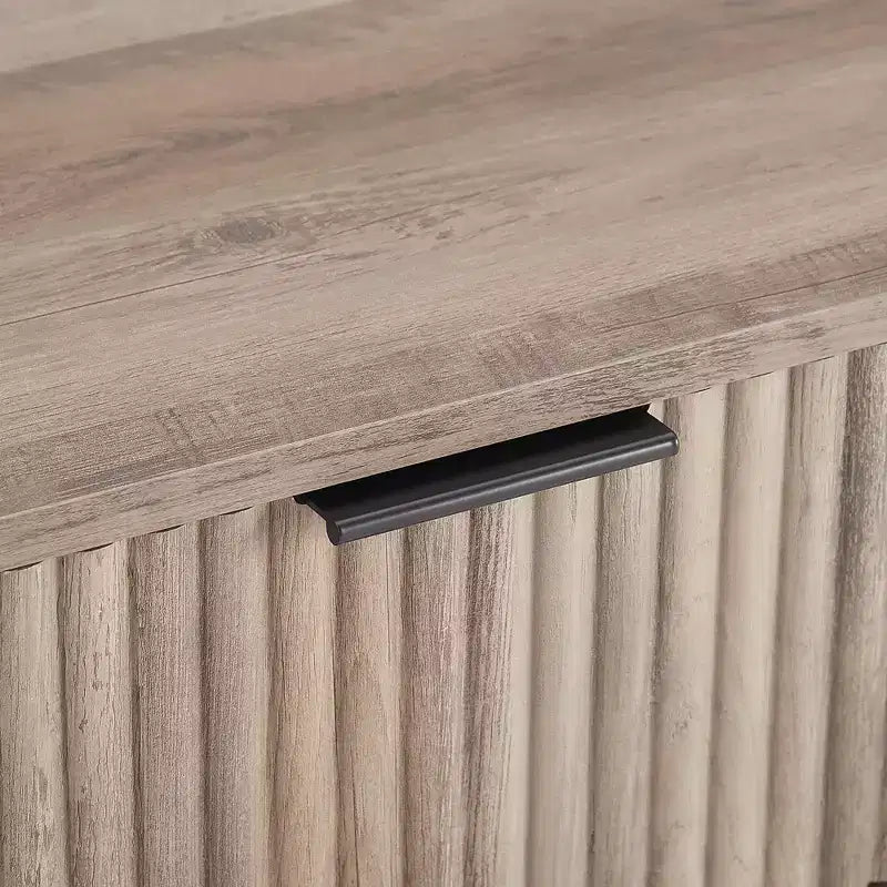 Manhattan Comfort Dumbo Nightstand with Drawer Rustic Gray: Modern Design, Metal Legs, Soft Close