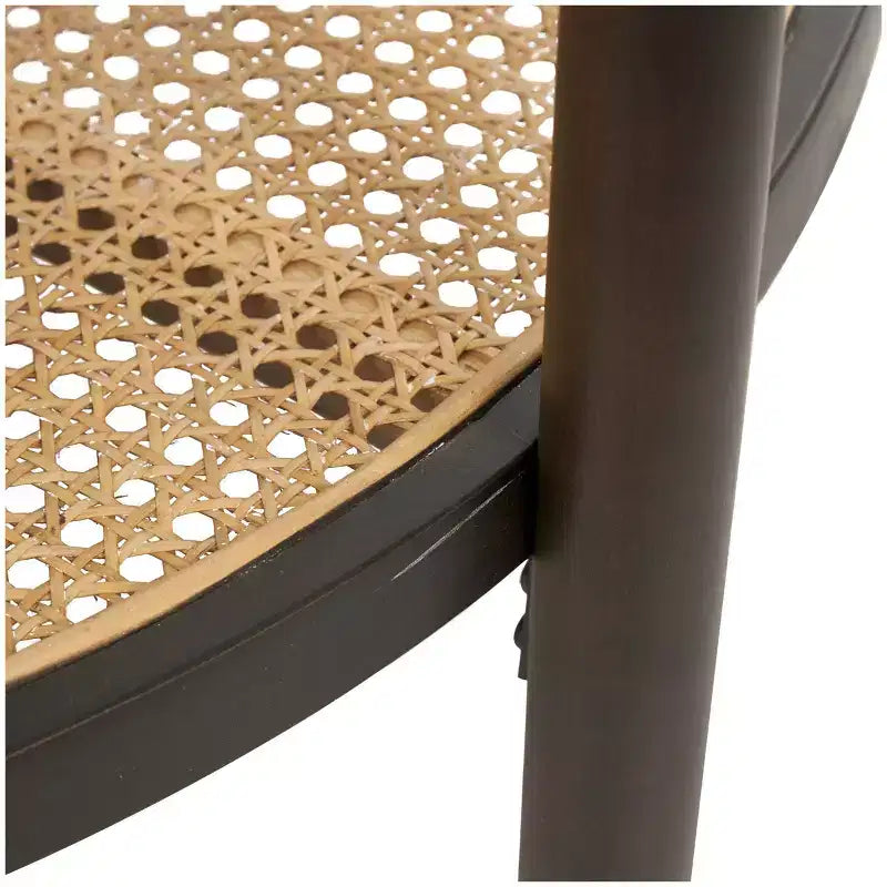 Olivia & May Rattan Coffee Table with Pressed Tempered Glass Top Brown