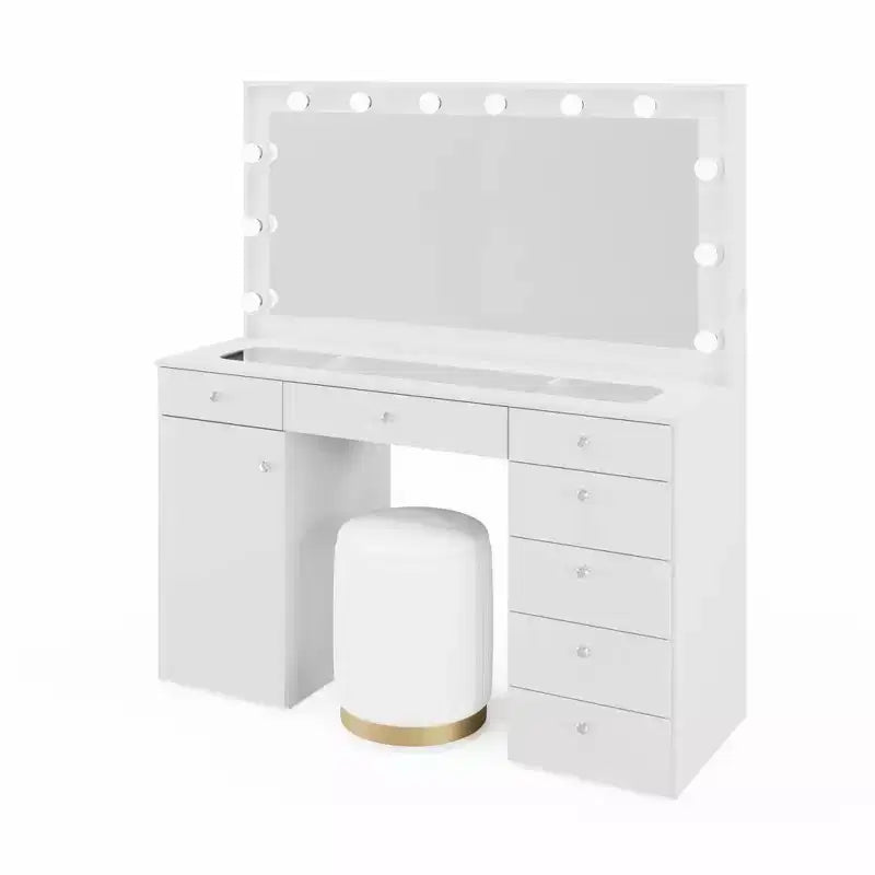 Leila Lighted Makeup Vanity - Boahaus
