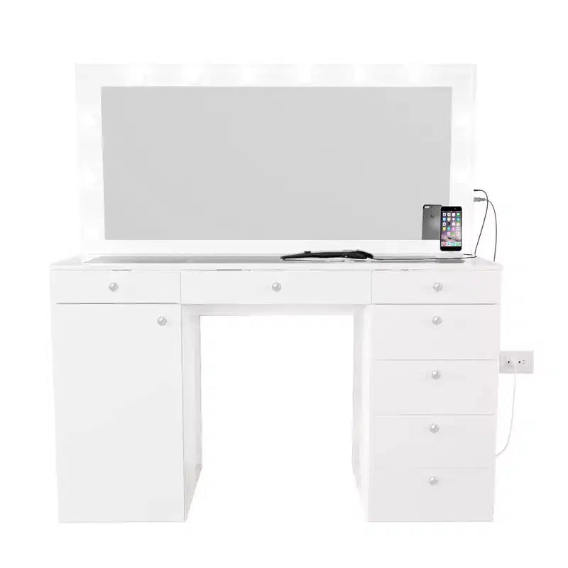 Leila Lighted Makeup Vanity - Boahaus
