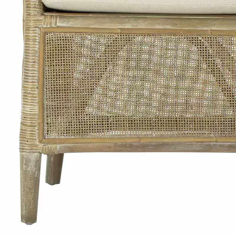Alexana Rattan Armchair - ACH6502A - White/Grey White Wash - Safavieh