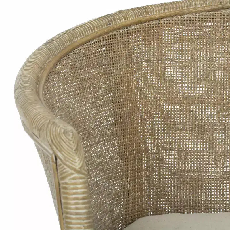 Alexana Rattan Armchair - ACH6502A - White/Grey White Wash - Safavieh
