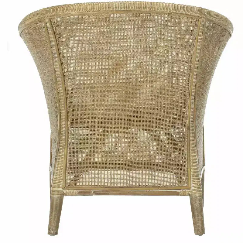 Alexana Rattan Armchair - ACH6502A - White/Grey White Wash - Safavieh