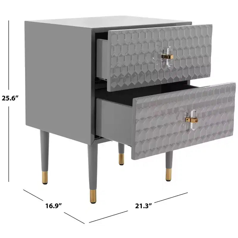 Neptune 2 Drawer Side Table - SFV3570 - Safavieh Couture
