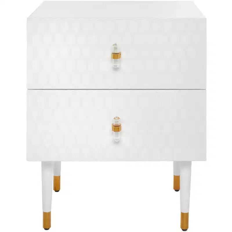 Neptune 2 Drawer Side Table - SFV3570 - Safavieh Couture