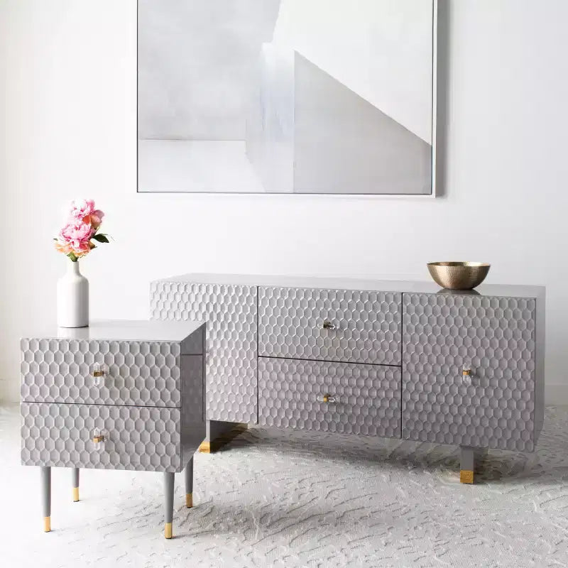 Neptune 2 Drawer Side Table - SFV3570 - Safavieh Couture
