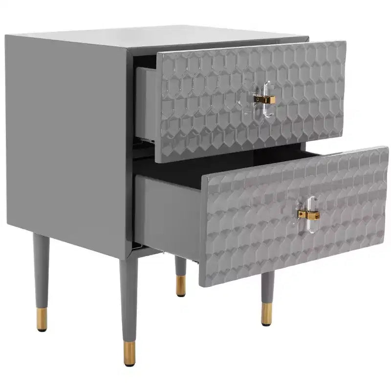 Neptune 2 Drawer Side Table - SFV3570 - Safavieh Couture