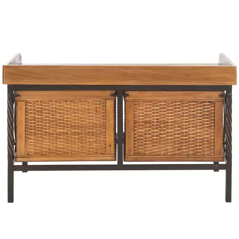 Noah Wooden Storage Bench - AMH6528 - Safavieh Couture
