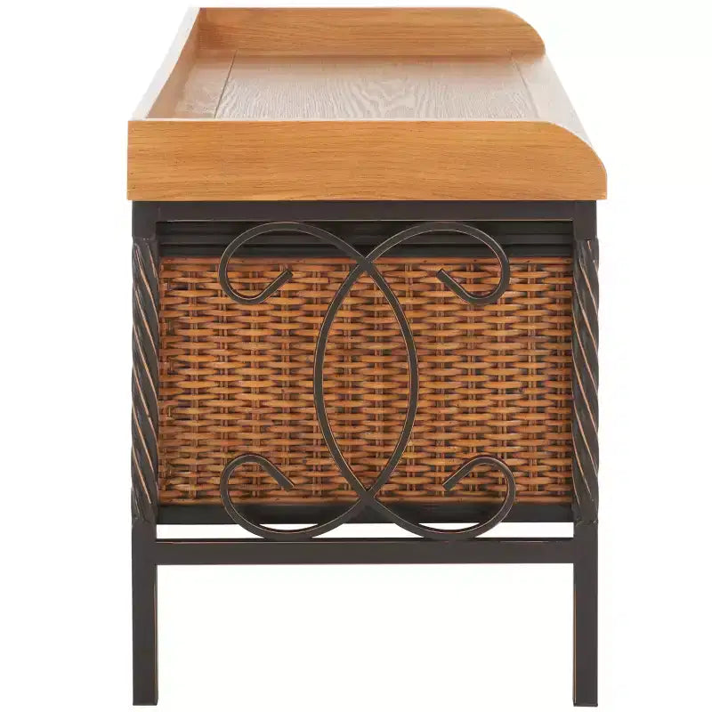 Noah Wooden Storage Bench - AMH6528 - Safavieh Couture