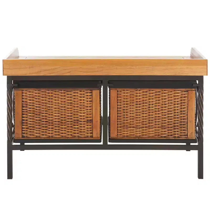 Noah Wooden Storage Bench - AMH6528 - Safavieh Couture