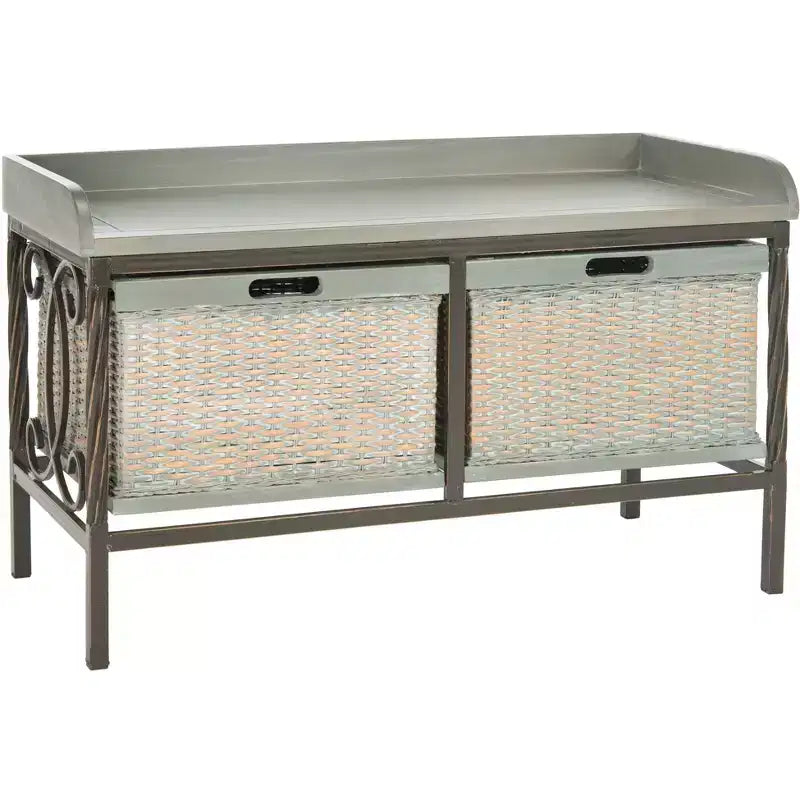 Noah Wooden Storage Bench - AMH6528 - Safavieh Couture