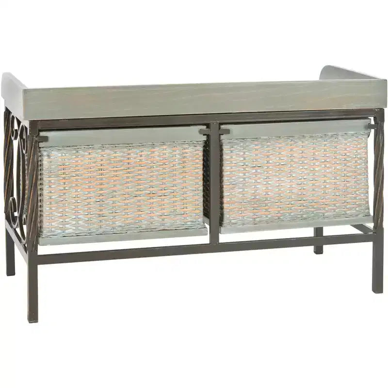 Noah Wooden Storage Bench - AMH6528 - Safavieh Couture