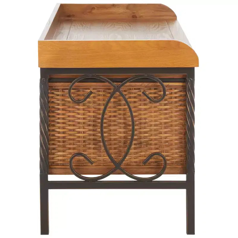 Noah Wooden Storage Bench - AMH6528 - Safavieh Couture
