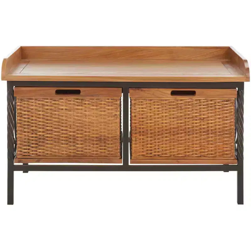 Noah Wooden Storage Bench - AMH6528 - Safavieh Couture