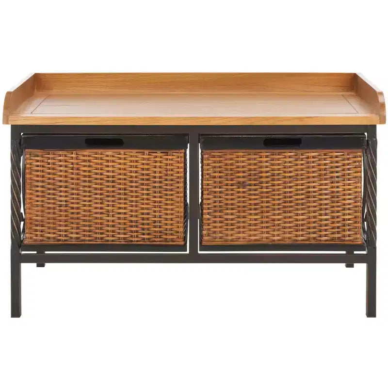 Noah Wooden Storage Bench - AMH6528 - Safavieh Couture