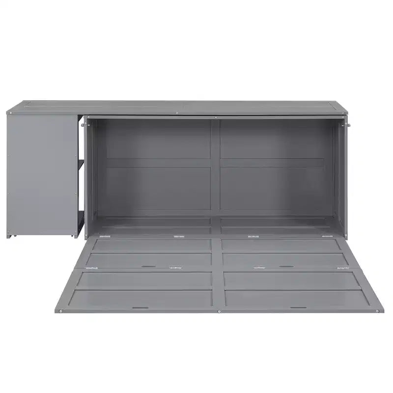 Queen Size Wood Murphy Bed with Rotable Desk-ModernLuxe