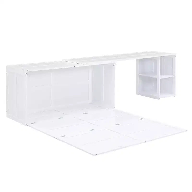 Queen Size Wood Murphy Bed with Rotable Desk-ModernLuxe