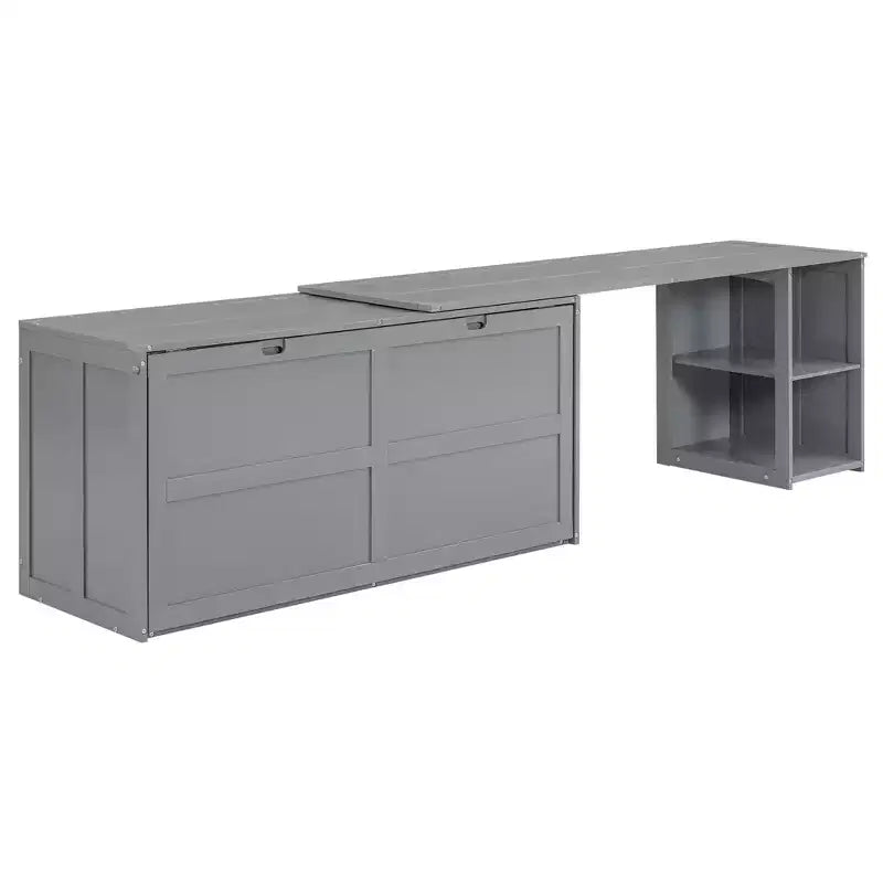 Queen Size Wood Murphy Bed with Rotable Desk-ModernLuxe