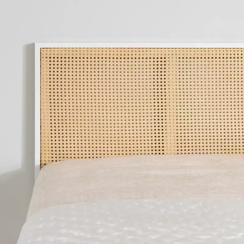 Full Bloom Metal Kids' Platform Bed with Natural Cane - South Shore