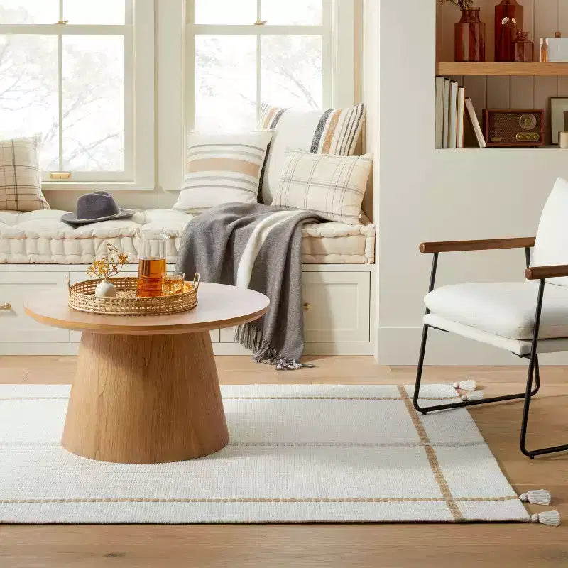 Wooden Round Pedestal Coffee Table - Hearth & Hand with Magnolia