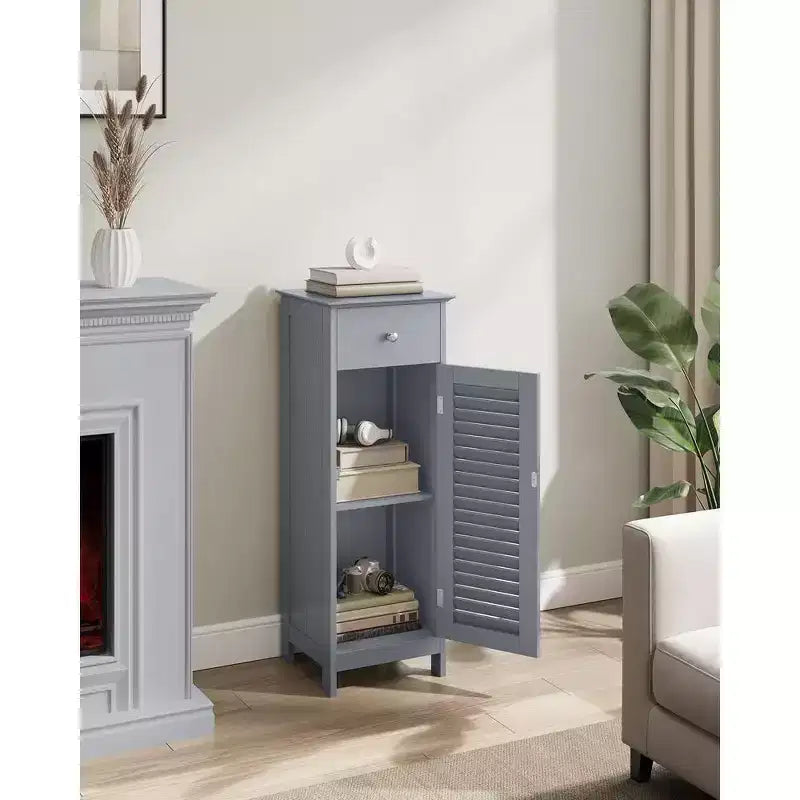 VASAGLE Bathroom Floor Cabinet, Freestanding Bathroom Storage Cabinet with Double Shutter Doors