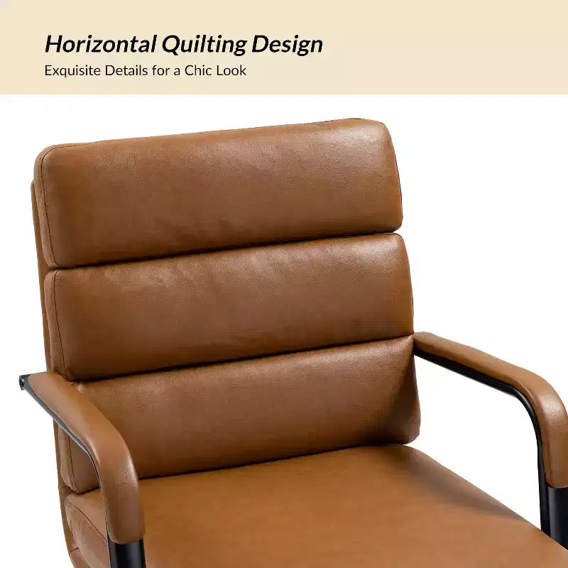 Gregor 360-degree swivel Task Leather Chair with Tilt Lock and Center Tilt for office | Hulala Home