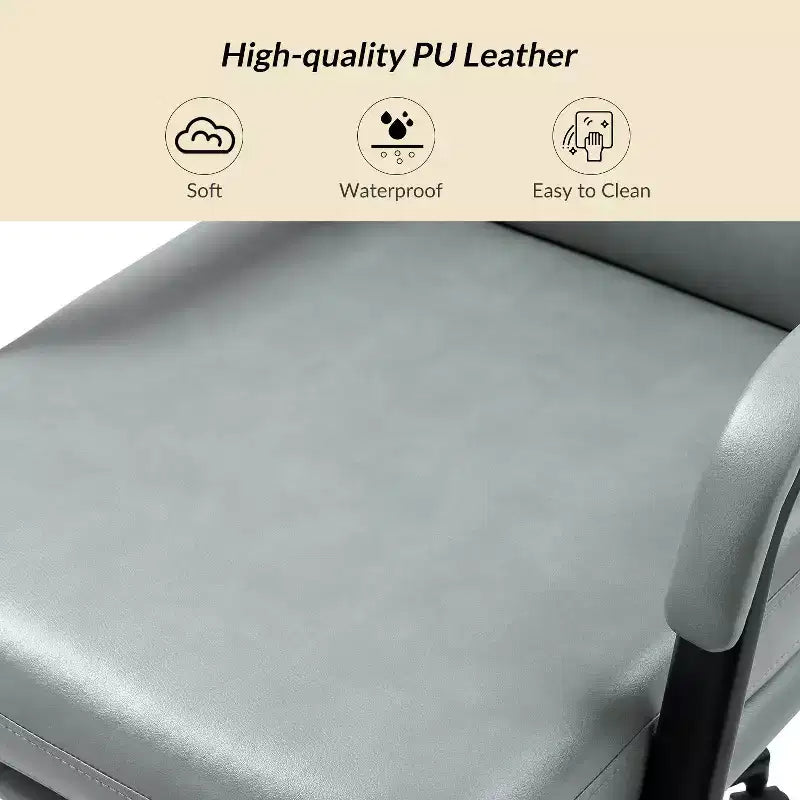 Gregor 360-degree swivel Task Leather Chair with Tilt Lock and Center Tilt for office | Hulala Home