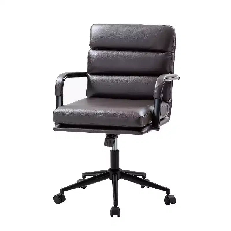 Gregor 360-degree swivel Task Leather Chair with Tilt Lock and Center Tilt for office | Hulala Home