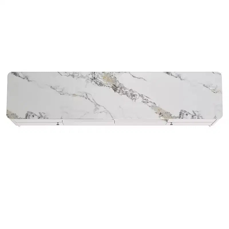 70" Modern Storage TV Stand Cabinet Features Premium Faux Marble Countertop TVs up 75" - Festivo