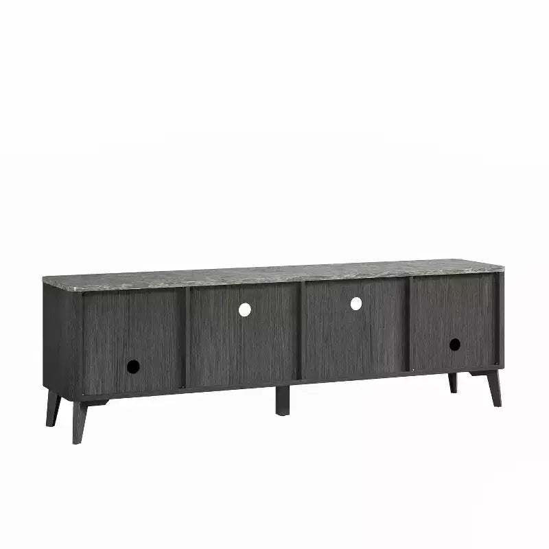 70" Modern Storage TV Stand Cabinet Features Premium Faux Marble Countertop TVs up 75" - Festivo