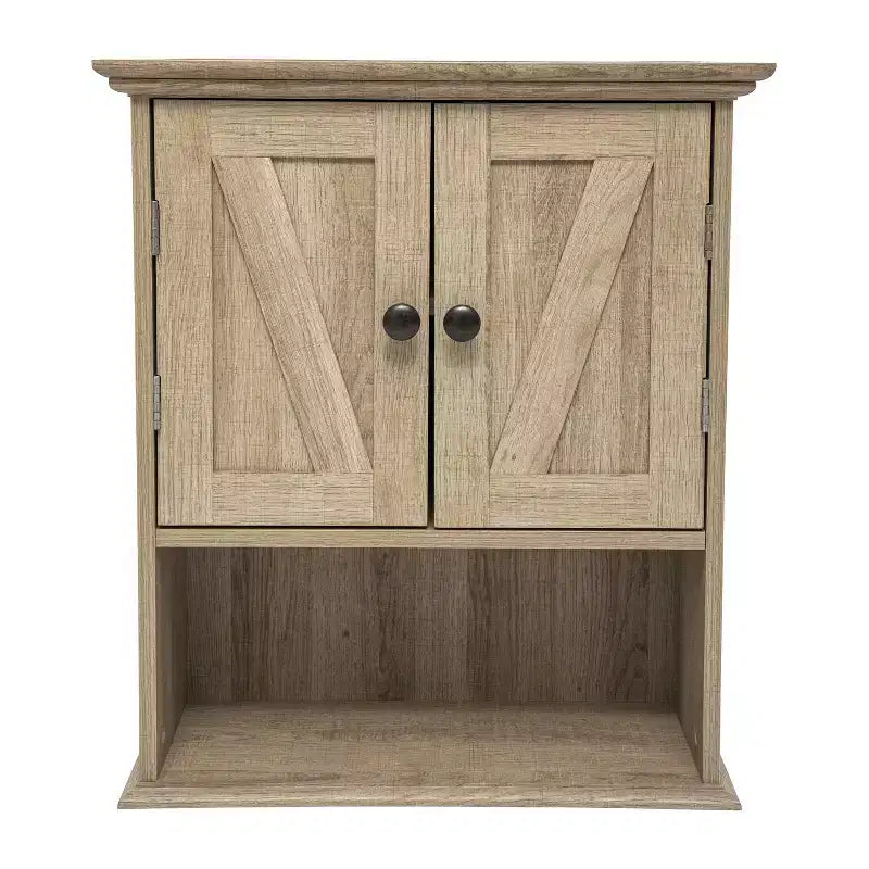 Emma and Oliver Wall Mounted Bathroom Medicine Cabinet Organizer with Adjustable In-Cabinet Shelf, Dual Magnetic Closure Doors, Bottom Open Display Shelf