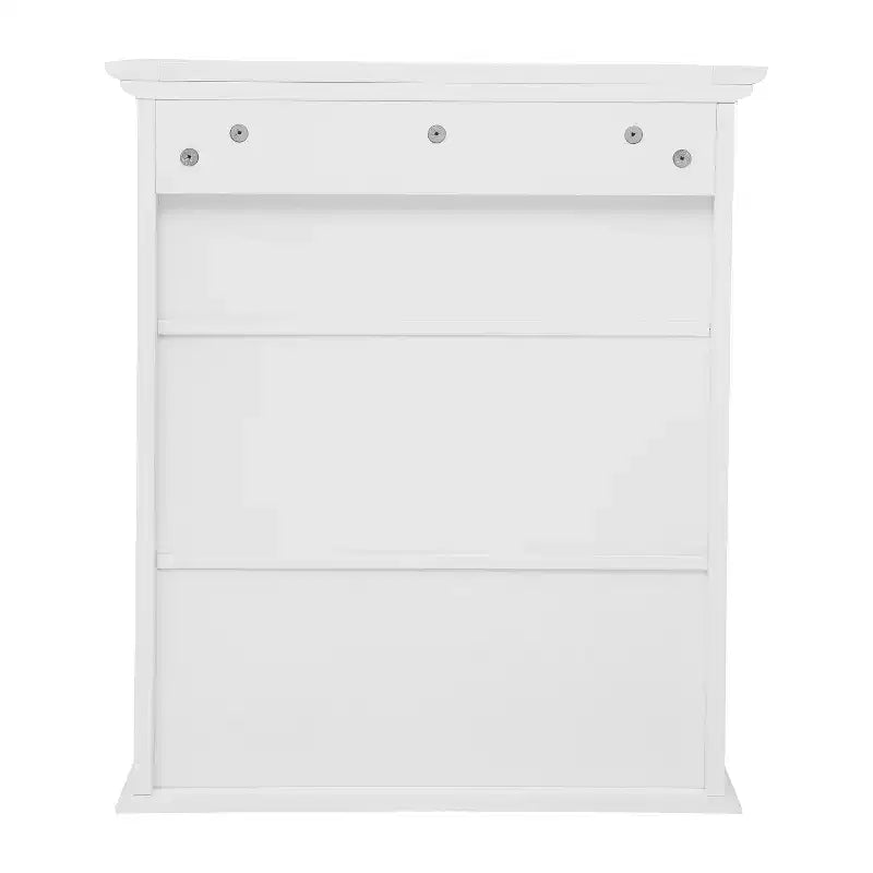 Emma and Oliver Wall Mounted Bathroom Medicine Cabinet Organizer with Adjustable In-Cabinet Shelf, Dual Magnetic Closure Doors, Bottom Open Display Shelf