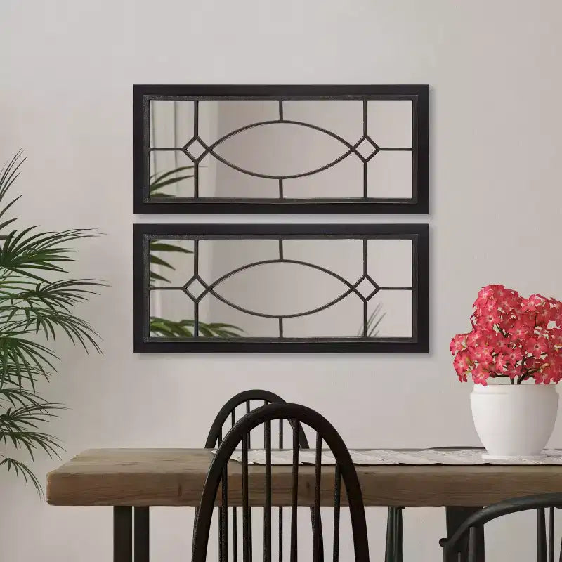 Bakersfiel Windowpane Wall Mirror - Kate & Laurel All Things Decor