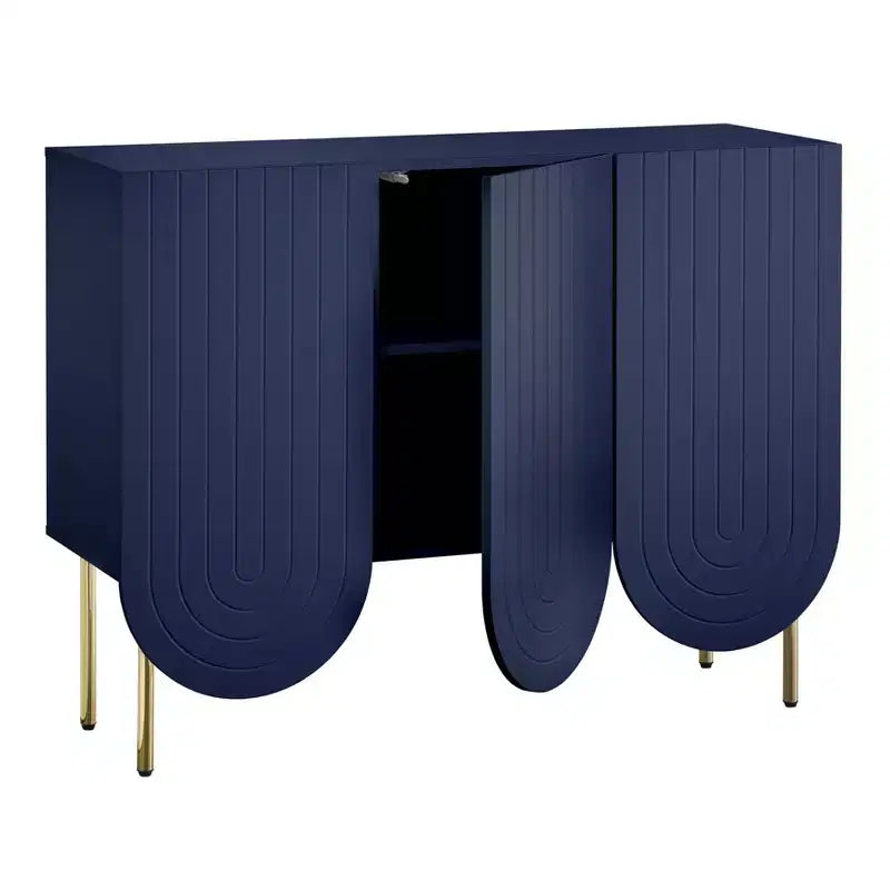 Lifestorey 3 Door Ingrid Mid Century Modern Scalloped Sideboard