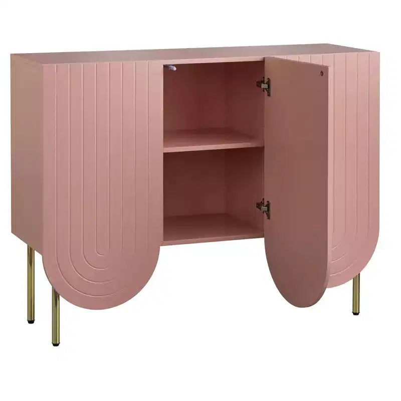 Lifestorey 3 Door Ingrid Mid Century Modern Scalloped Sideboard