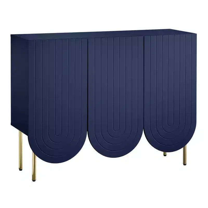 Lifestorey 3 Door Ingrid Mid Century Modern Scalloped Sideboard