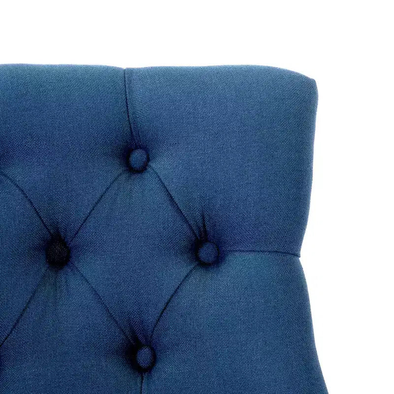 WestinTrends 29 Linen Fabric Tufted Buttons Upholstered Wingback Bar Stool, Tea