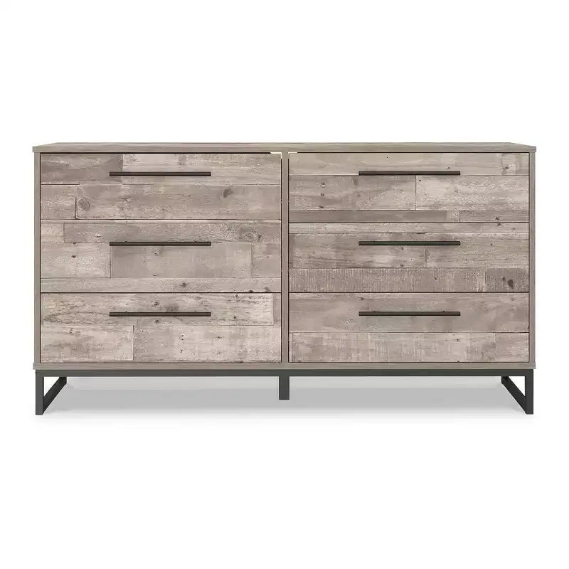 Signature Design by Ashley Casual Neilsville 6 Drawer Dresser, Whitewash