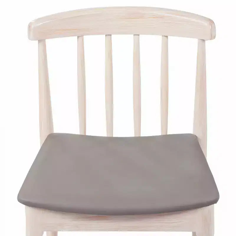 Flash Furniture Chester Set of 2 Commercial Grade Solid Wood Dining Chairs with Slatted Backrests and Vinyl Seats