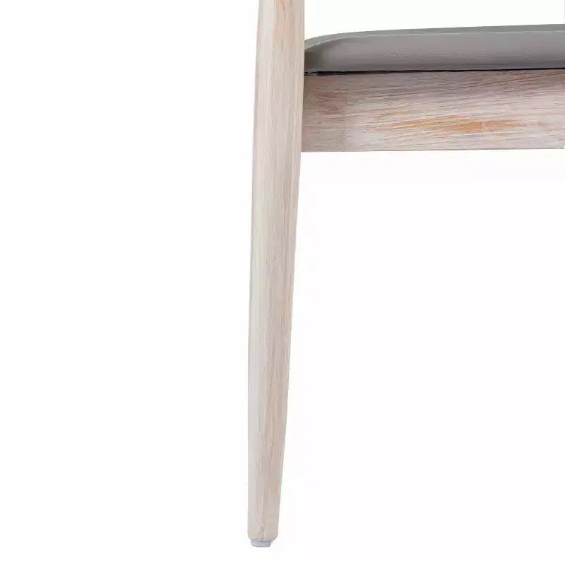 Flash Furniture Chester Set of 2 Commercial Grade Solid Wood Dining Chairs with Slatted Backrests and Vinyl Seats