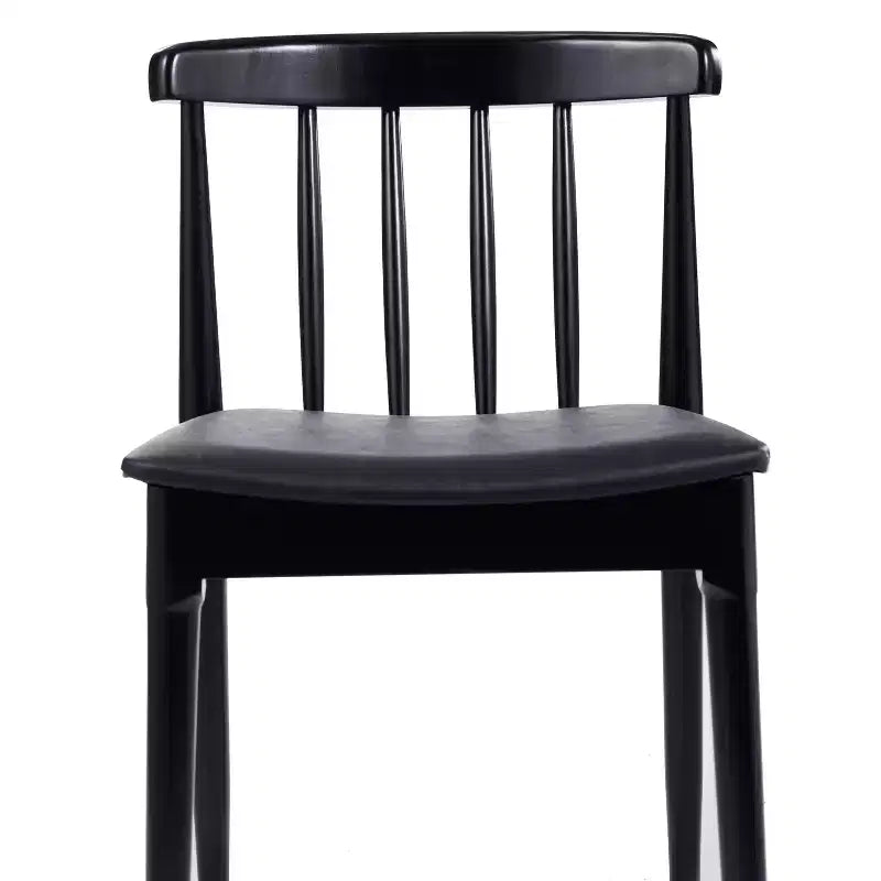 Flash Furniture Chester Set of 2 Commercial Grade Solid Wood Dining Chairs with Slatted Backrests and Vinyl Seats