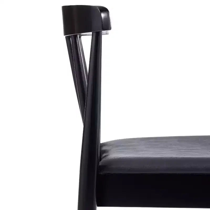 Flash Furniture Chester Set of 2 Commercial Grade Solid Wood Dining Chairs with Slatted Backrests and Vinyl Seats