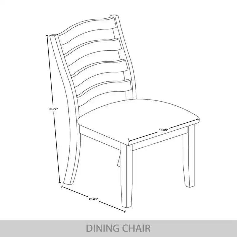 ChaletPosh Wooden Dining Chair With Warm Grey Cover (Set of 2)